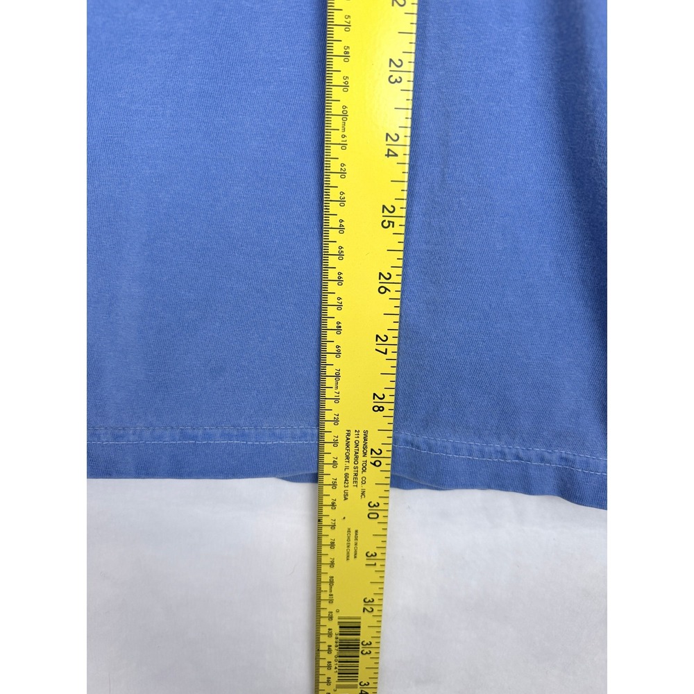 Comfort Colors Turks & Caicos Pirate Dog Graphic T Shirt XXL Garment Dyed Blue - Picture 7 of 9